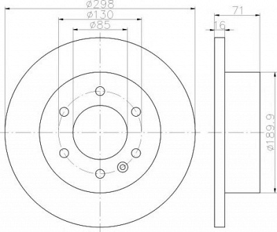 HELLA PAGID 8dd355117641 -  Тормозной диск
